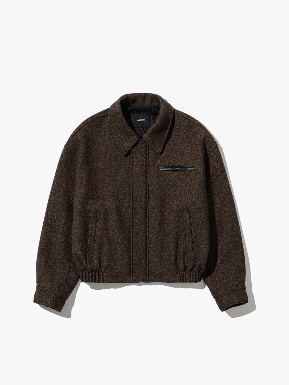 Wool Zip Jacket (Deep Brown)